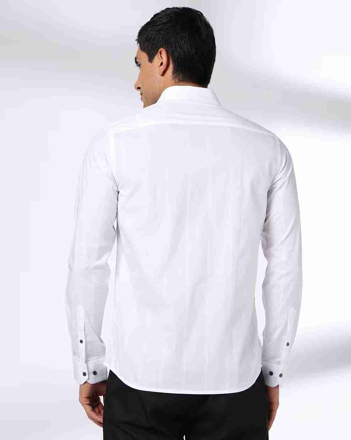 NETPLAY | Men Self-Stripe Slim Fit Shirt|2