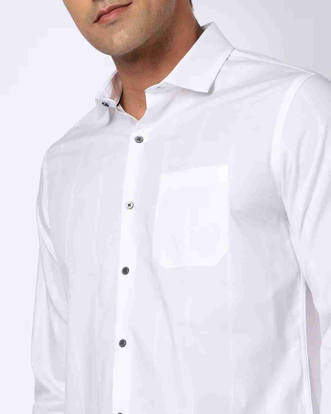 NETPLAY | Men Self-Stripe Slim Fit Shirt|4