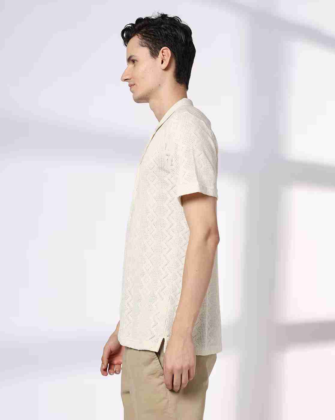 NETPLAY | Men Geometric Pattern Regular Fit Shirt|1
