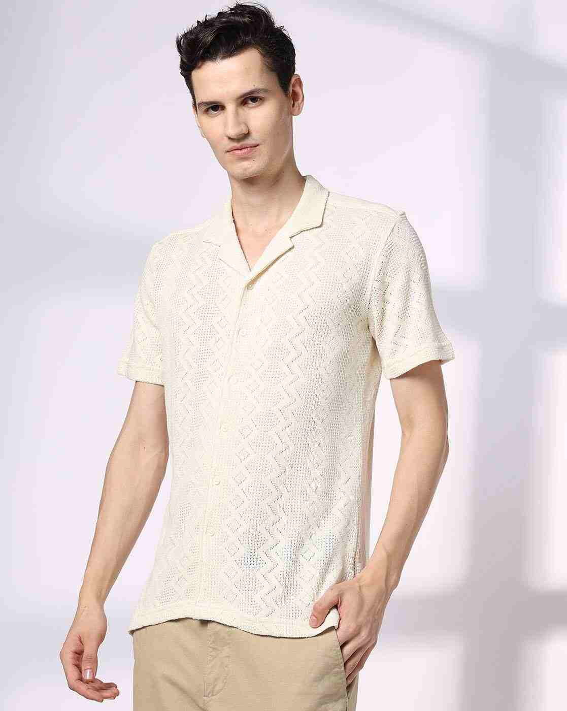 NETPLAY | Men Geometric Pattern Regular Fit Shirt|3