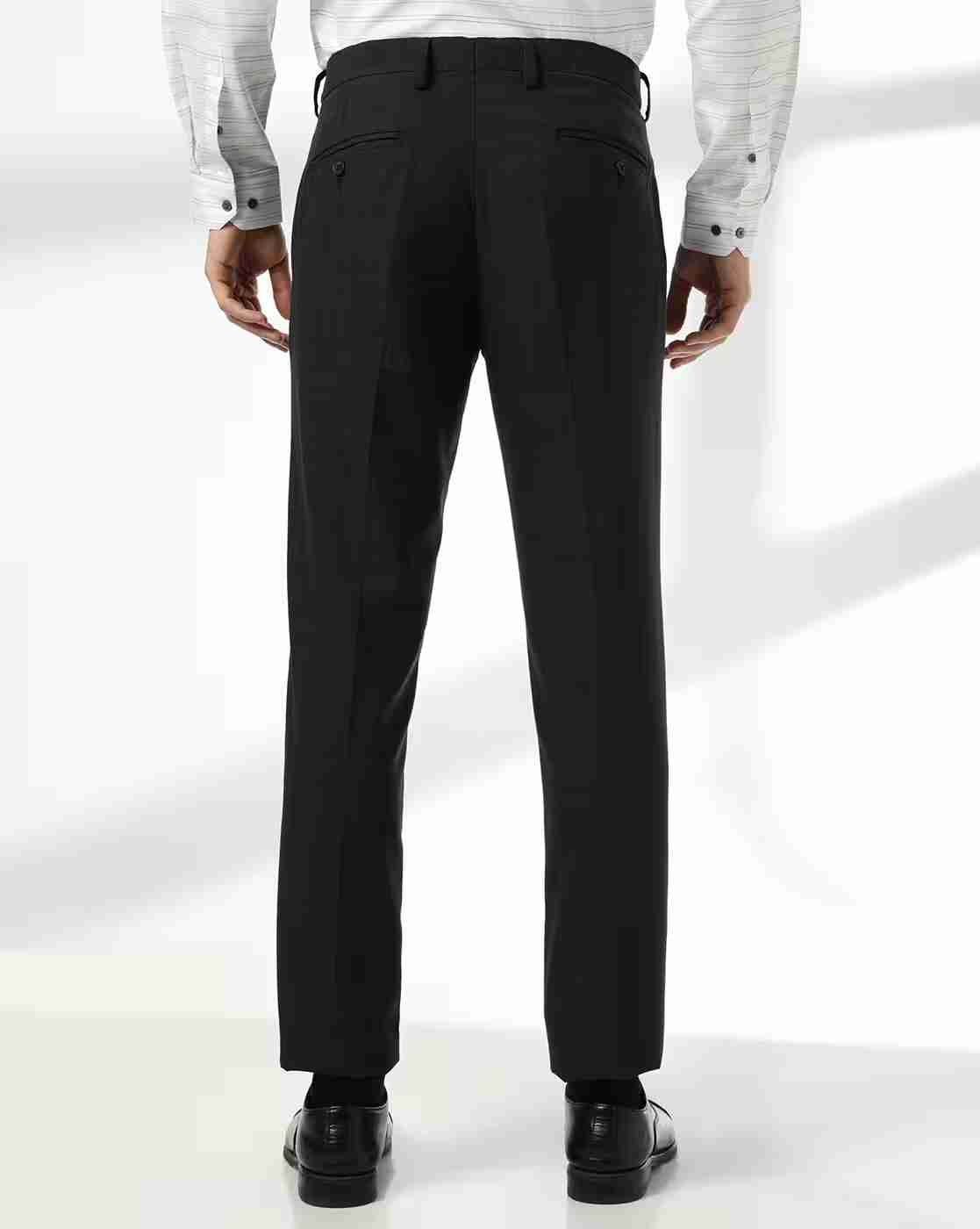 NETPLAY | Men Slim Fit Flat-Front Trousers|2