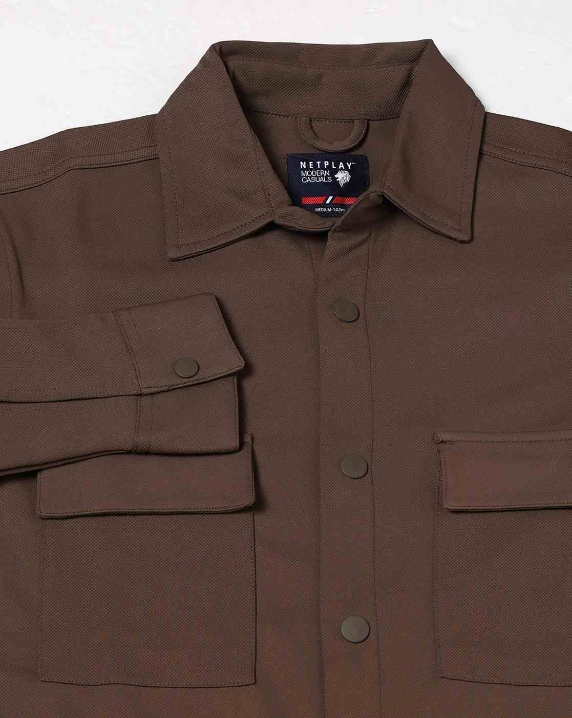NETPLAY | Men Regular Fit Shacket|5