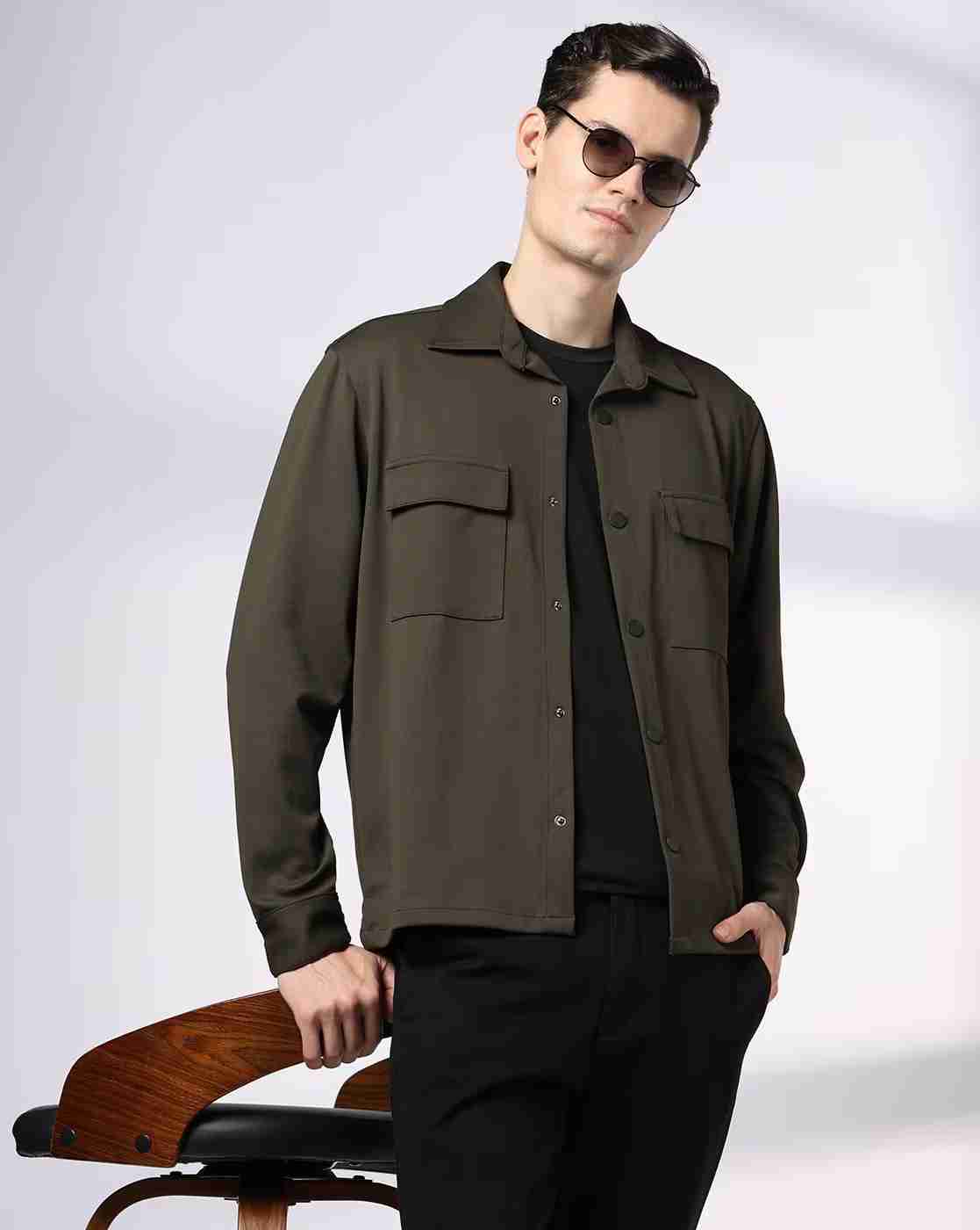 Men Regular Fit Shacket