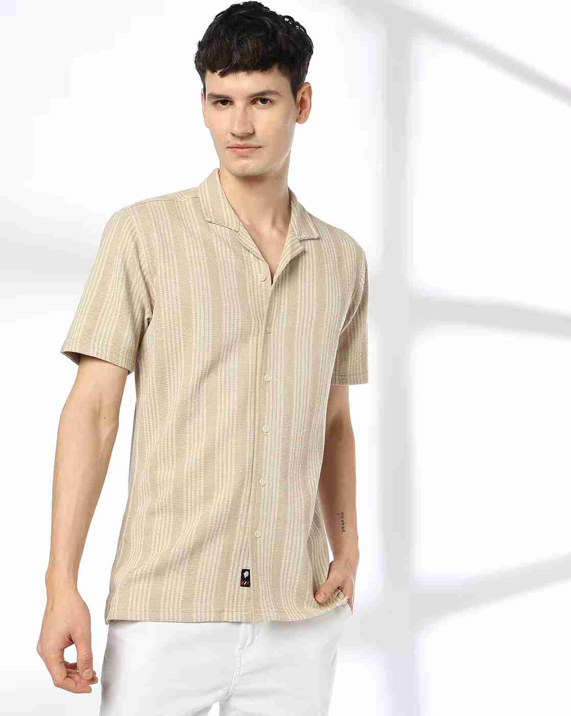 NETPLAY | Men Striped Regular Fit Shirt|0