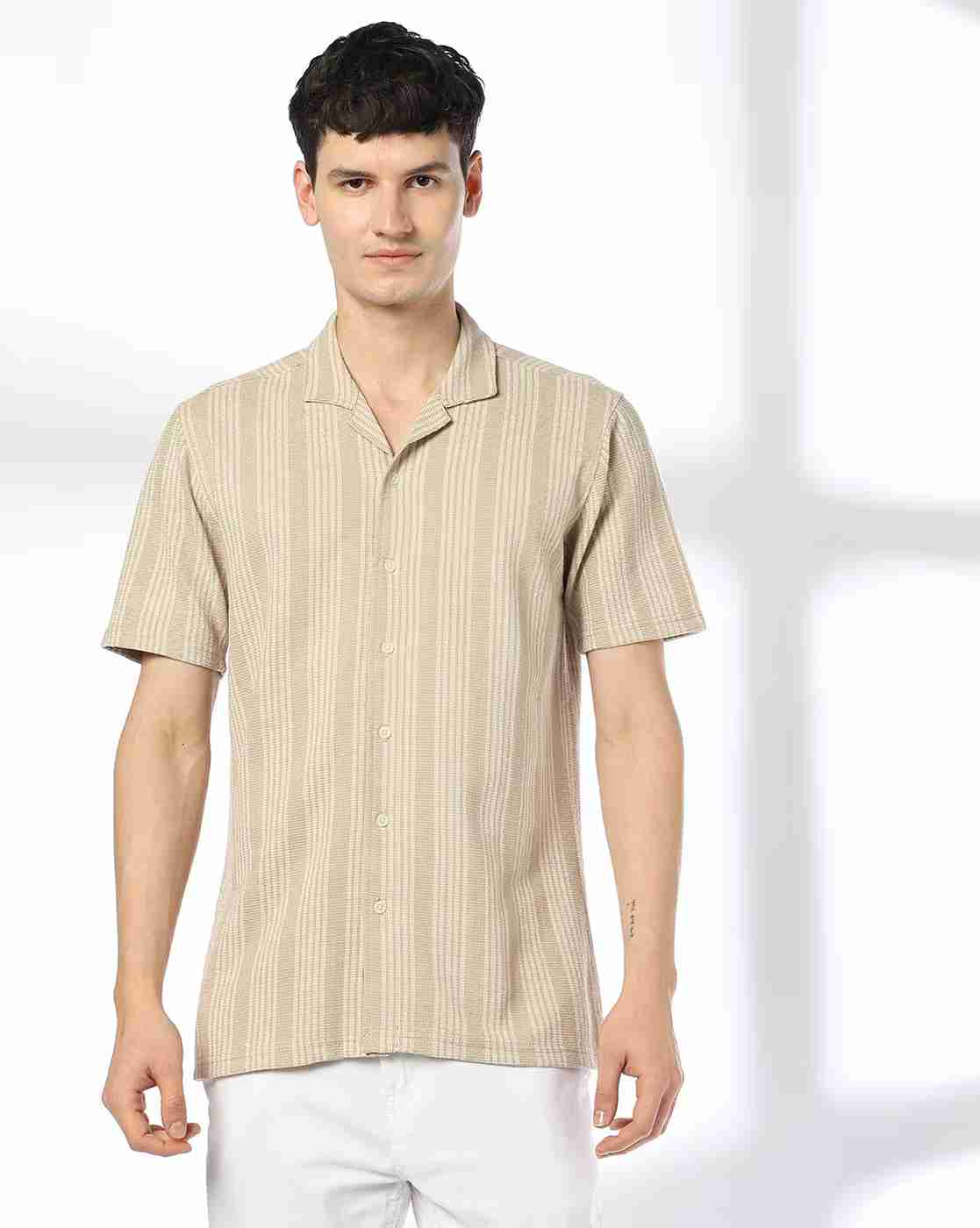 NETPLAY | Men Striped Regular Fit Shirt|1