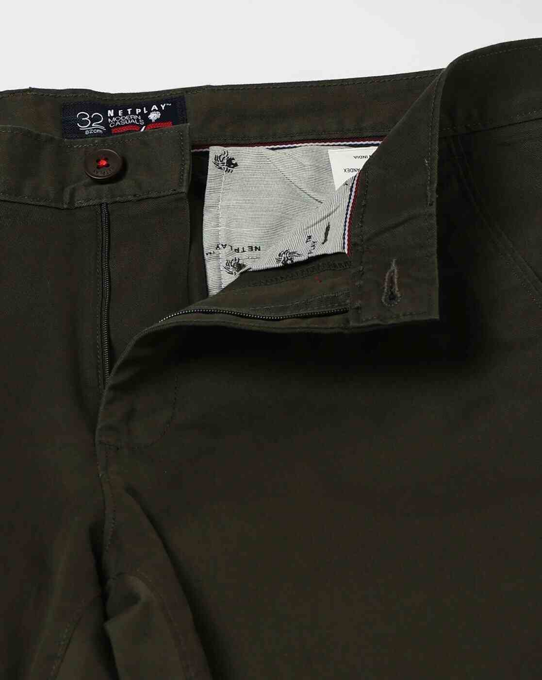 NETPLAY | Men Tapered Fit Flat-Front Chinos|4