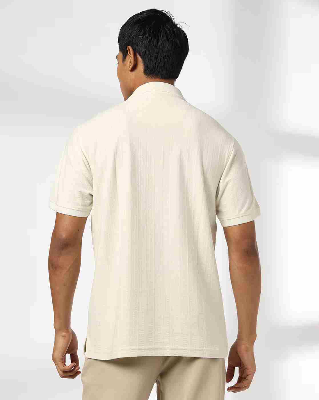 NETPLAY | Men Patterned Slim Fit Polo T-Shirt|2
