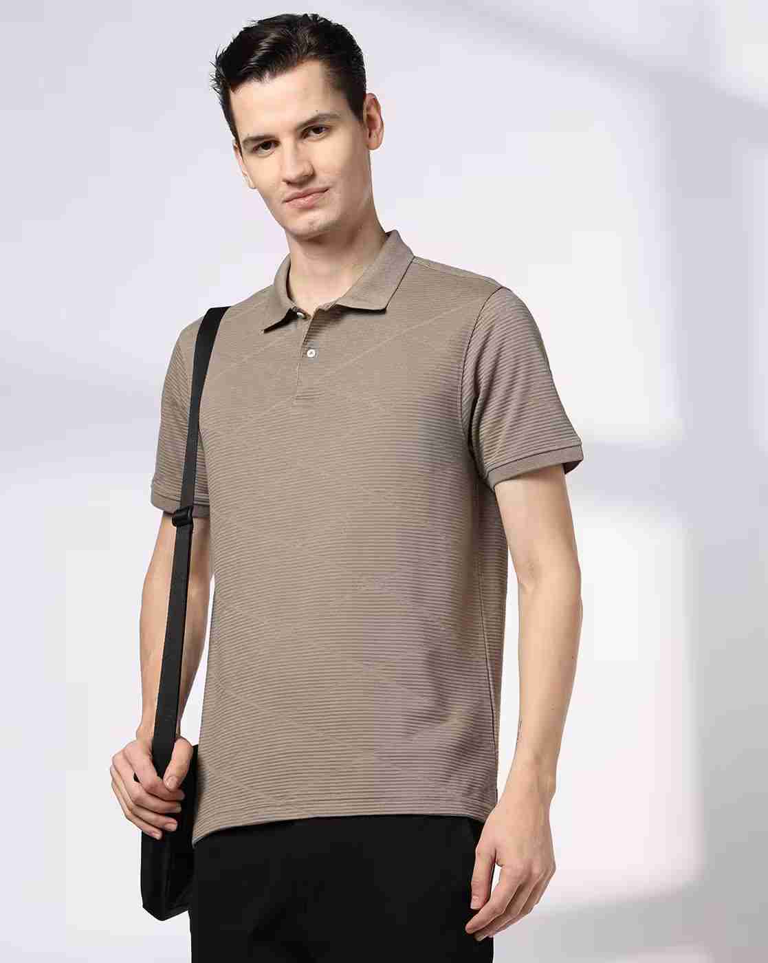 Men Patterned Slim Fit Polo T-Shirt