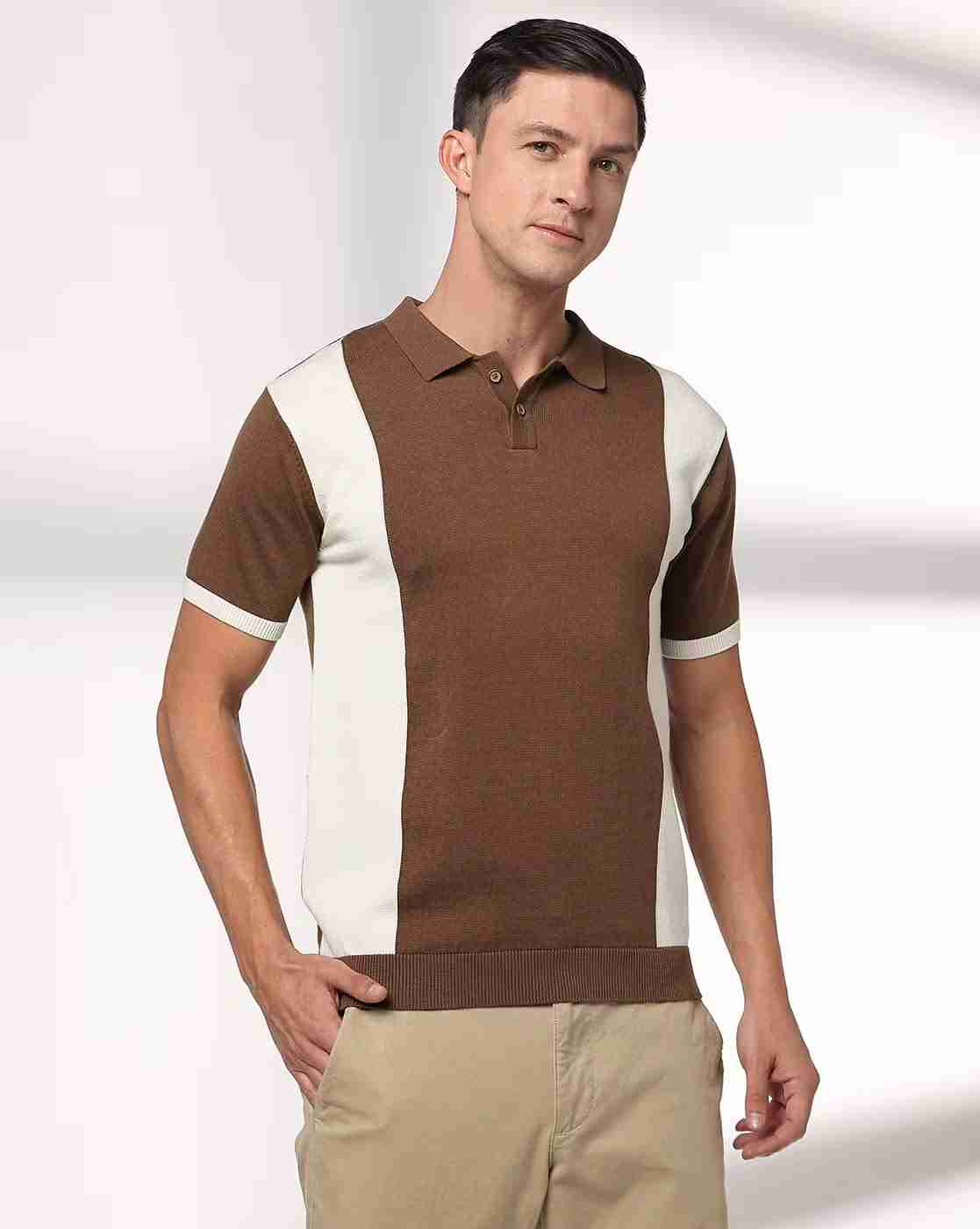 NETPLAY | Men Vertical Striped Slim Fit Polo T-Shirt|0