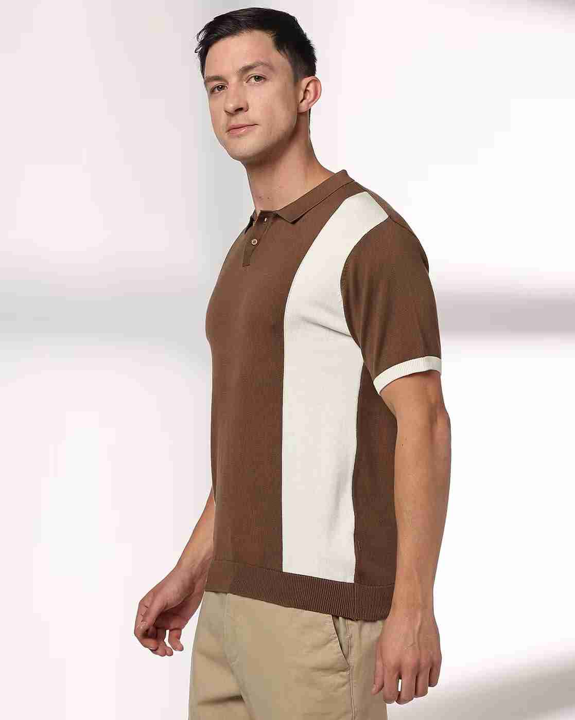 NETPLAY | Men Vertical Striped Slim Fit Polo T-Shirt|1
