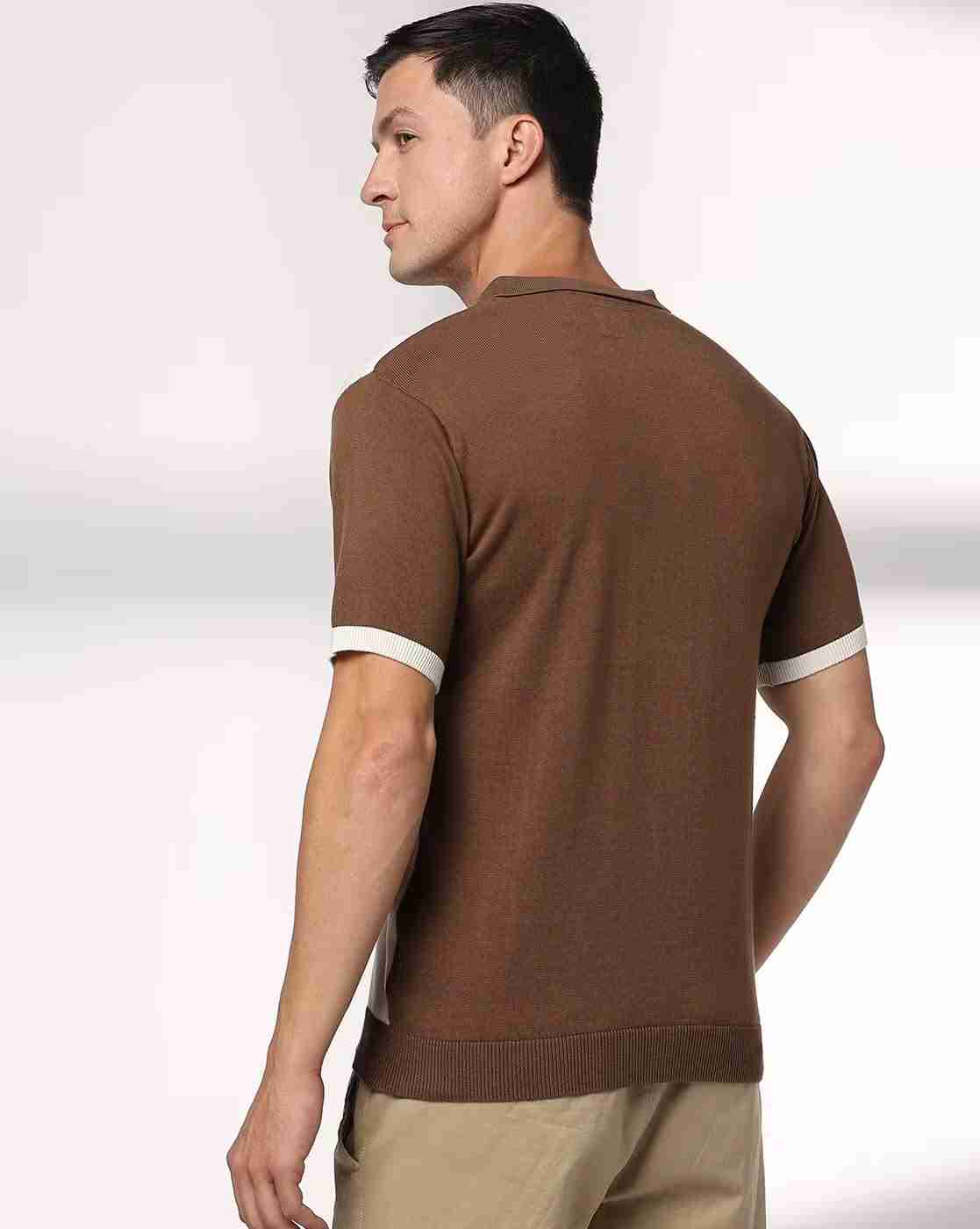 NETPLAY | Men Vertical Striped Slim Fit Polo T-Shirt|2