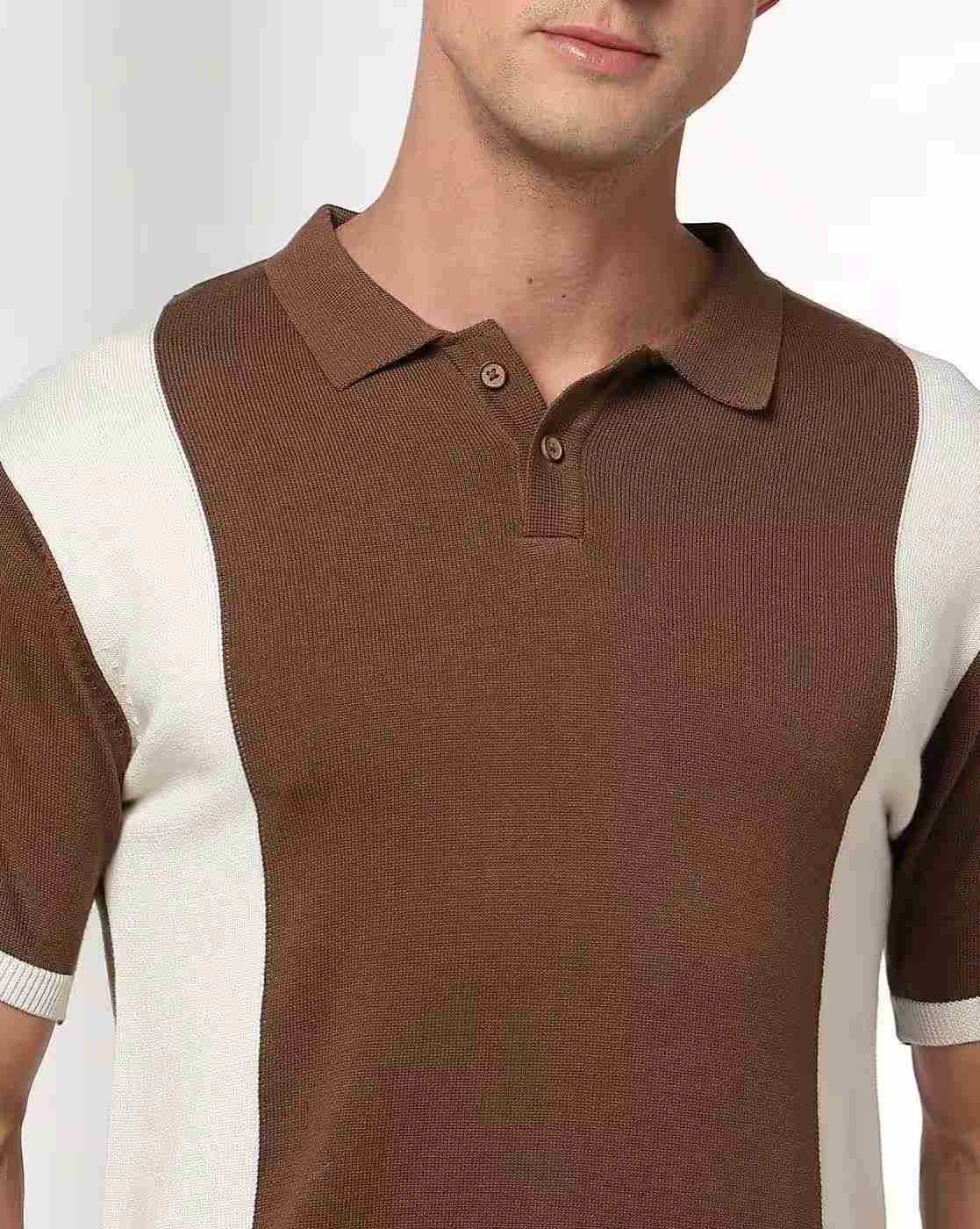 NETPLAY | Men Vertical Striped Slim Fit Polo T-Shirt|3