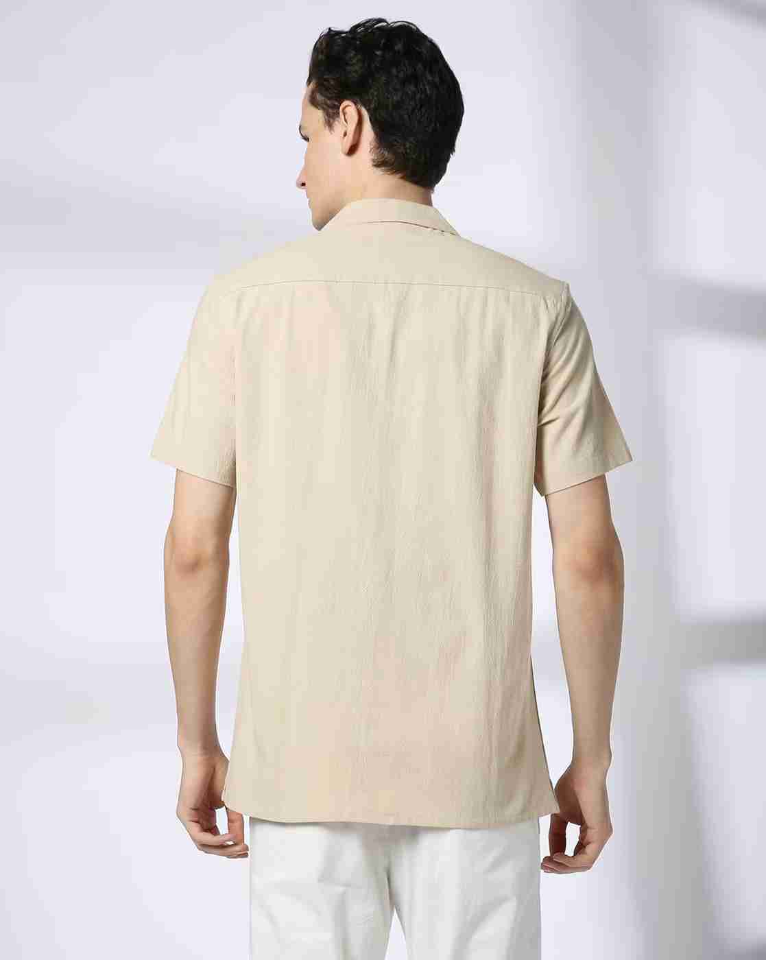 NETPLAY | Men Leaf Print Regular Fit Shirt with Resort Collar|2