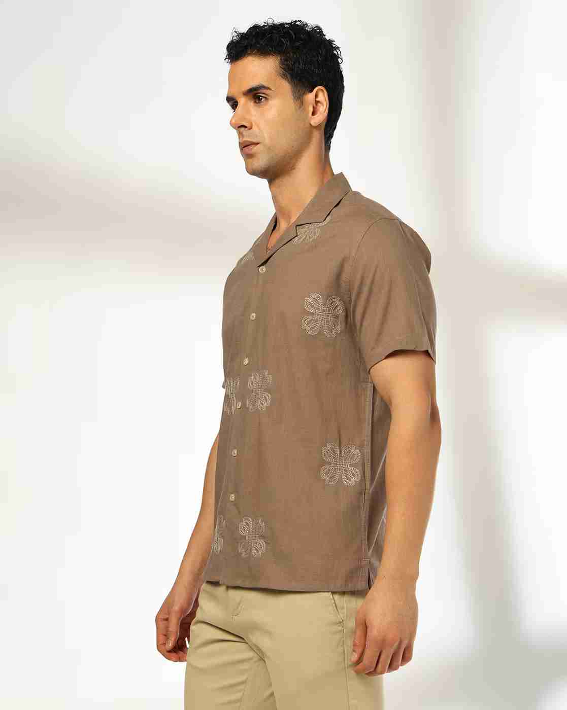 NETPLAY | Men Embroidered Regular Fit Shirt|1