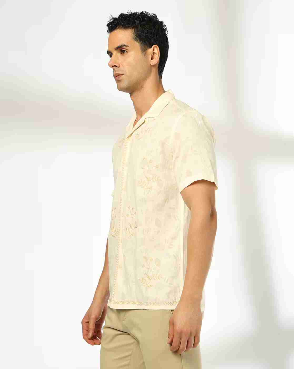 NETPLAY | Men Embroidered Regular Fit Shirt|1