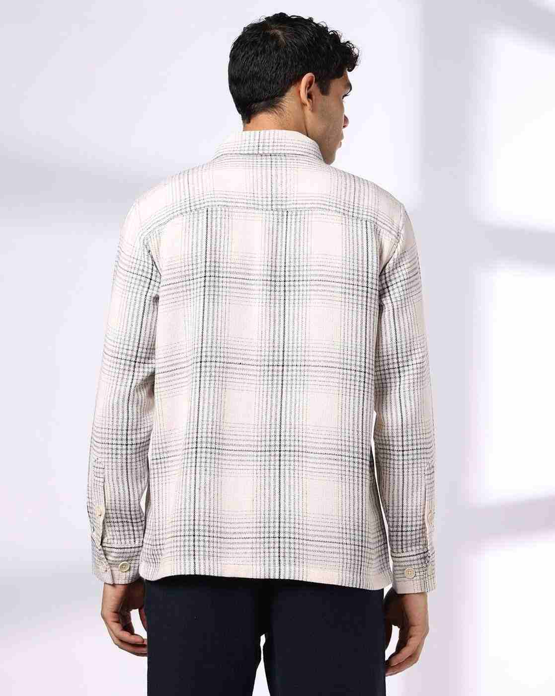 NETPLAY | Men Checked Slim Fit Shacket|2