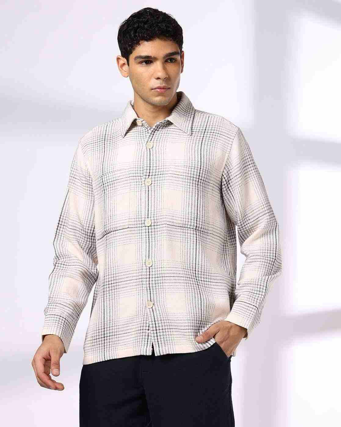 NETPLAY | Men Checked Slim Fit Shacket|3