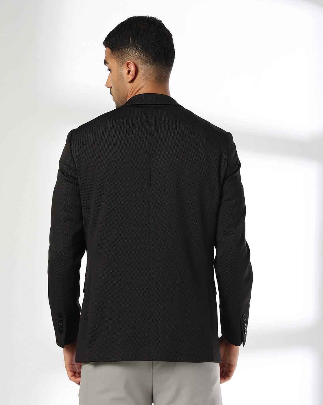 NETPLAY | Men Patterned Regular Fit Single-Breasted Blazer|2