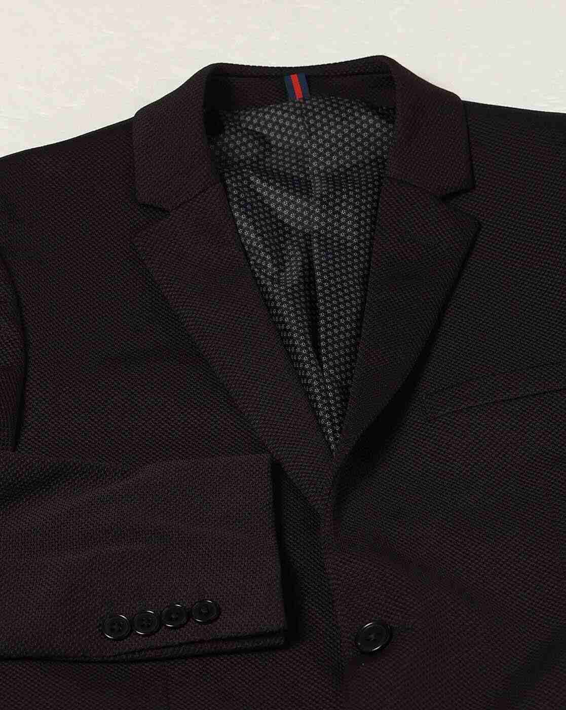 NETPLAY | Men Patterned Regular Fit Single-Breasted Blazer|5