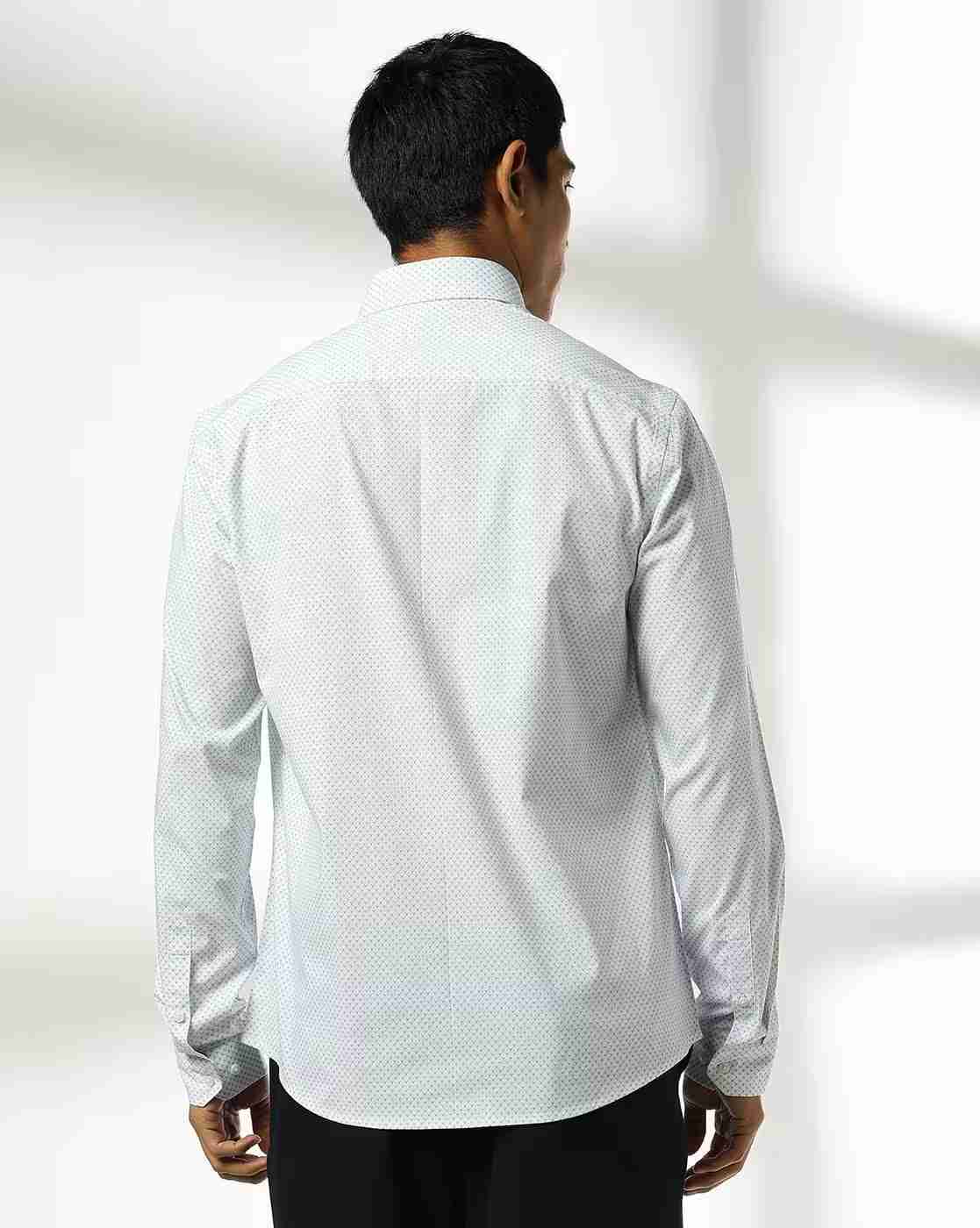 NETPLAY | Men Micro Print Slim Fit Shirt|2