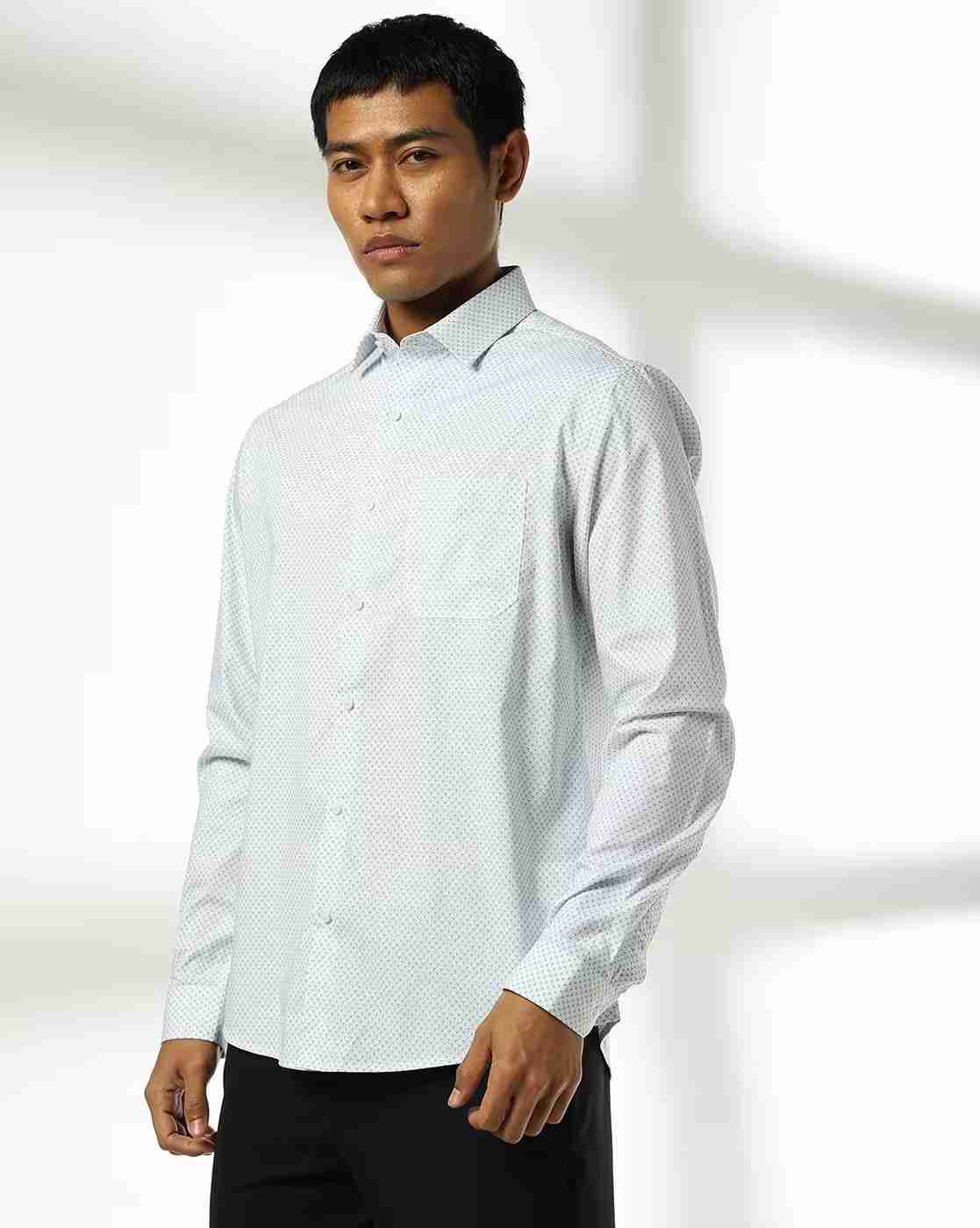 NETPLAY | Men Micro Print Slim Fit Shirt|3