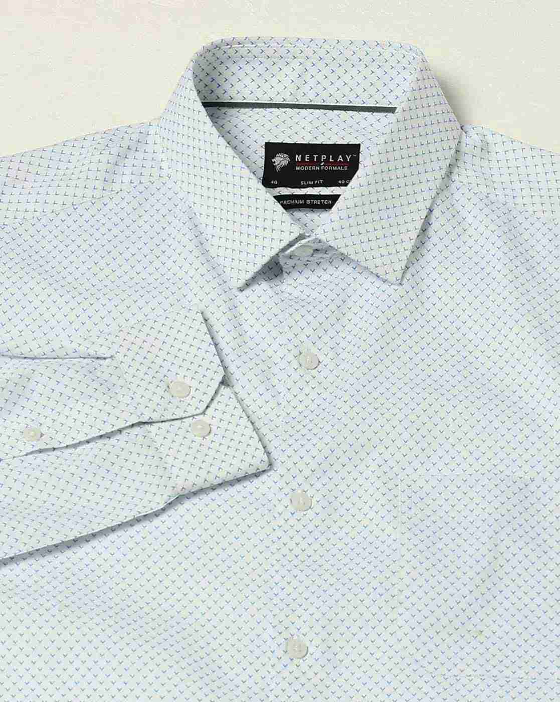 NETPLAY | Men Micro Print Slim Fit Shirt|5