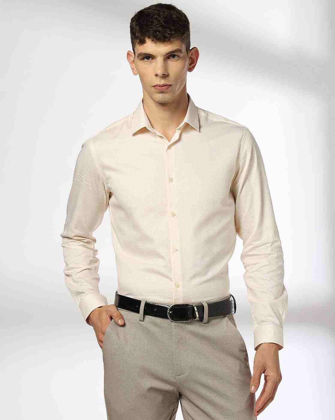 NETPLAY | Men Micro Print Slim Fit Shirt|0