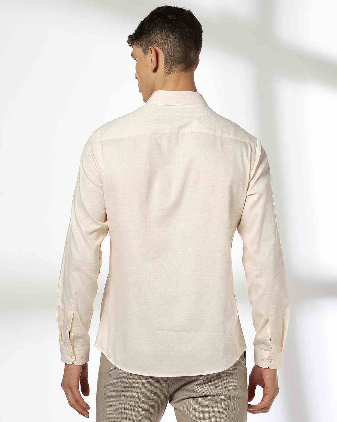 NETPLAY | Men Micro Print Slim Fit Shirt|2