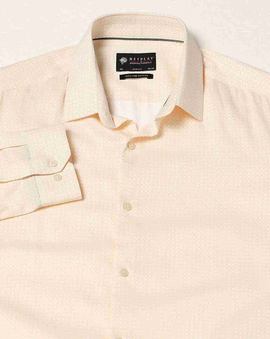 NETPLAY | Men Micro Print Slim Fit Shirt|4