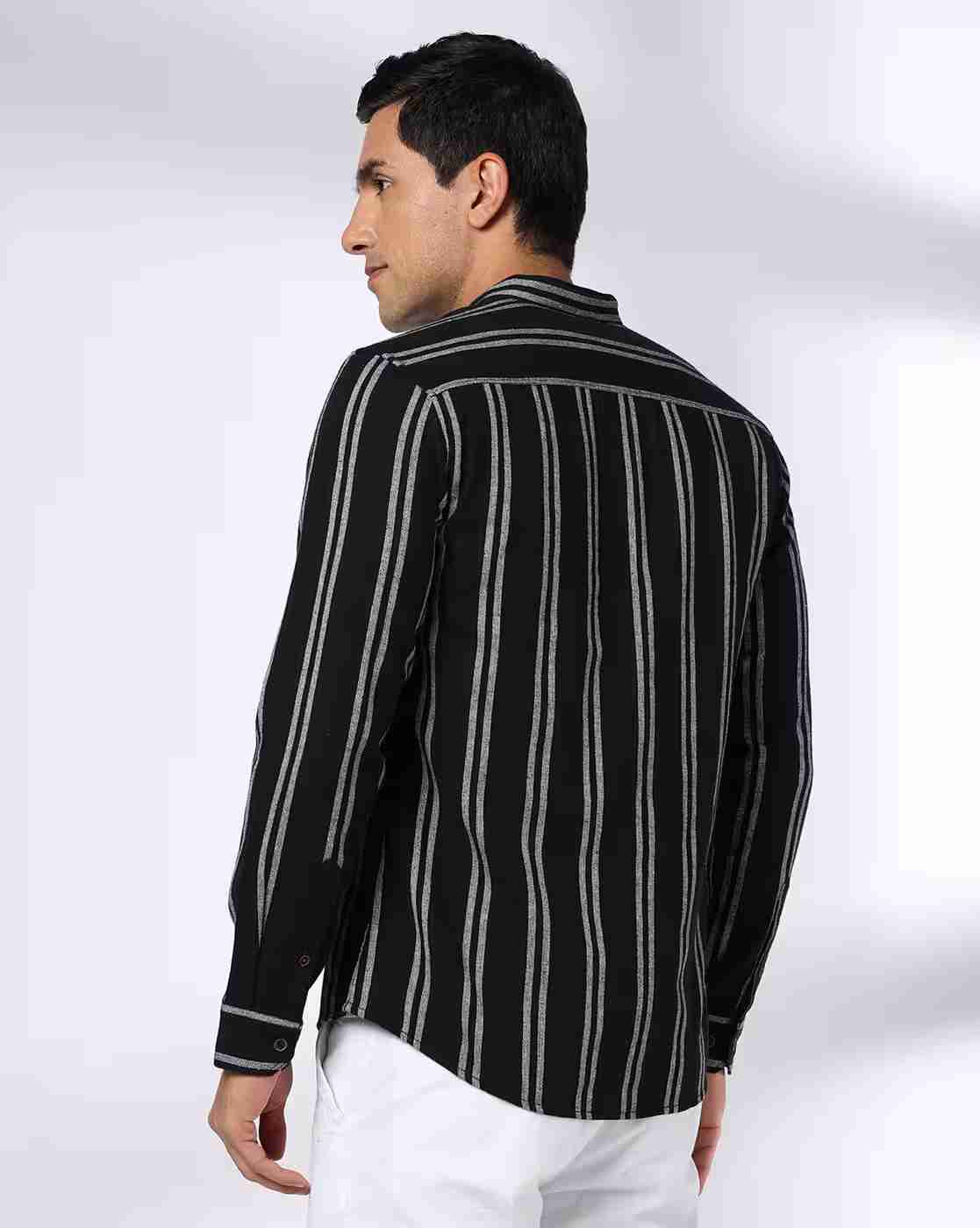 NETPLAY | Men Np 06 Striped Slim Fit Shirt with Patch Pocket|2