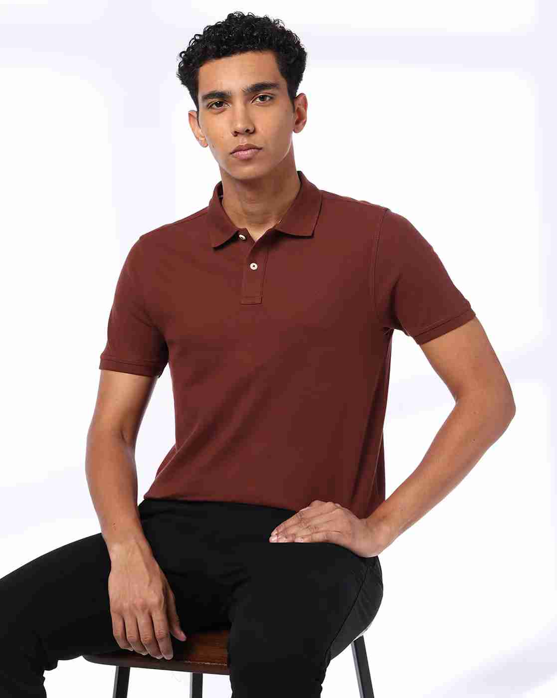 Men Slim Fit Polo T-Shirt