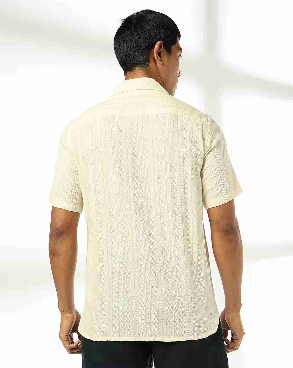 NETPLAY | Men Embroidered Regular Fit Resort Shirt|2
