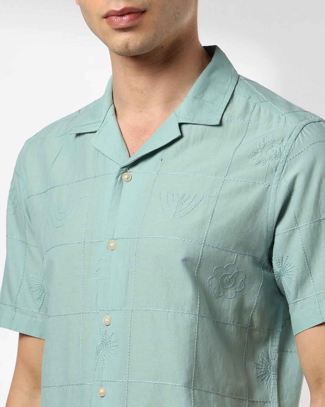 NETPLAY | Men Embroidered Slim Fit Cotton Shirt|3