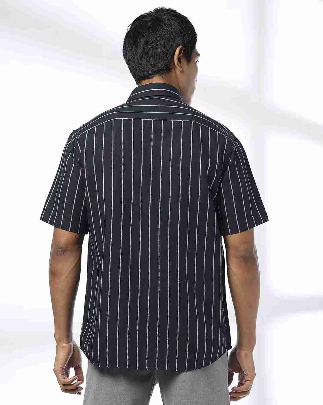 NETPLAY | Men Striped Slim Fit Shirt with Patch Pocket|3