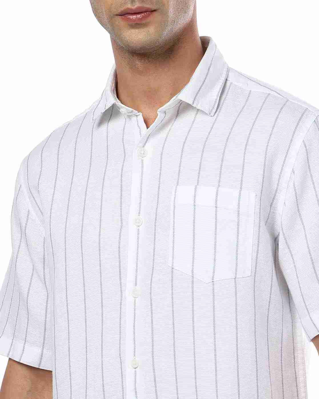 NETPLAY | Men Striped Slim Fit Shirt with Patch Pocket|3