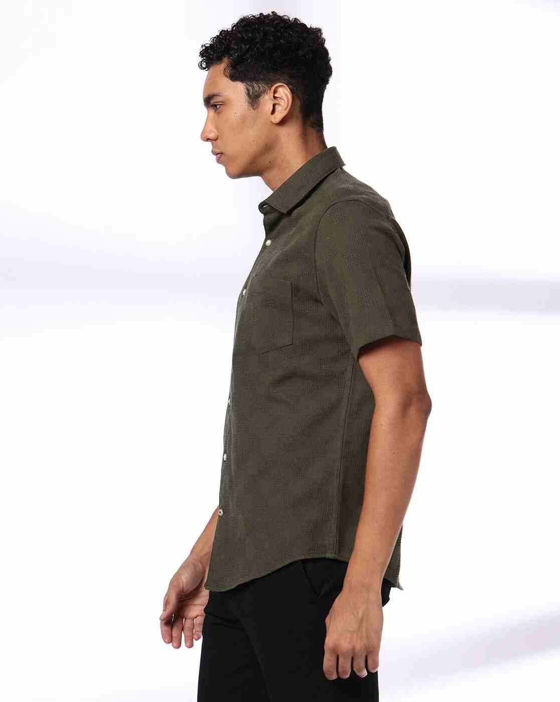 NETPLAY | Men Geometric Pattern Slim Fit Shirt|2