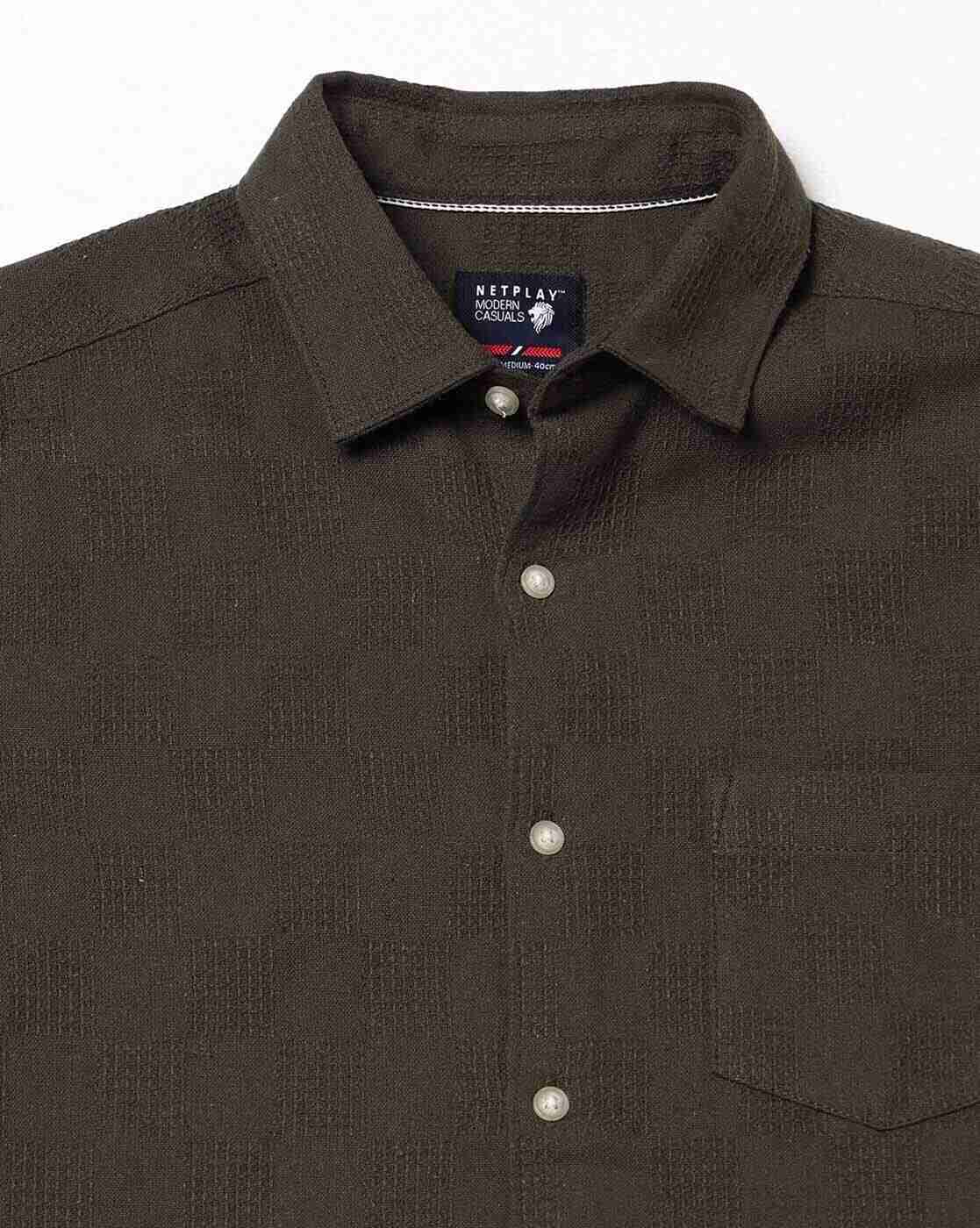 NETPLAY | Men Geometric Pattern Slim Fit Shirt|5