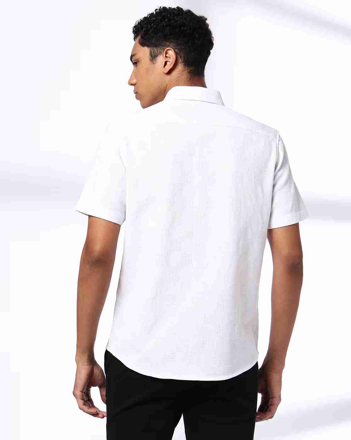 NETPLAY | Men Geometric Pattern Slim Fit Shirt|3