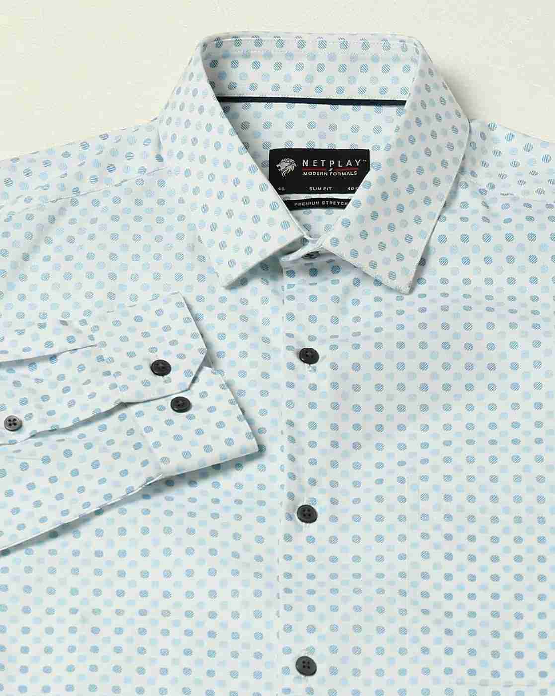 NETPLAY | Men Geometric Print Slim Fit Shirt with Patch Pocket|5