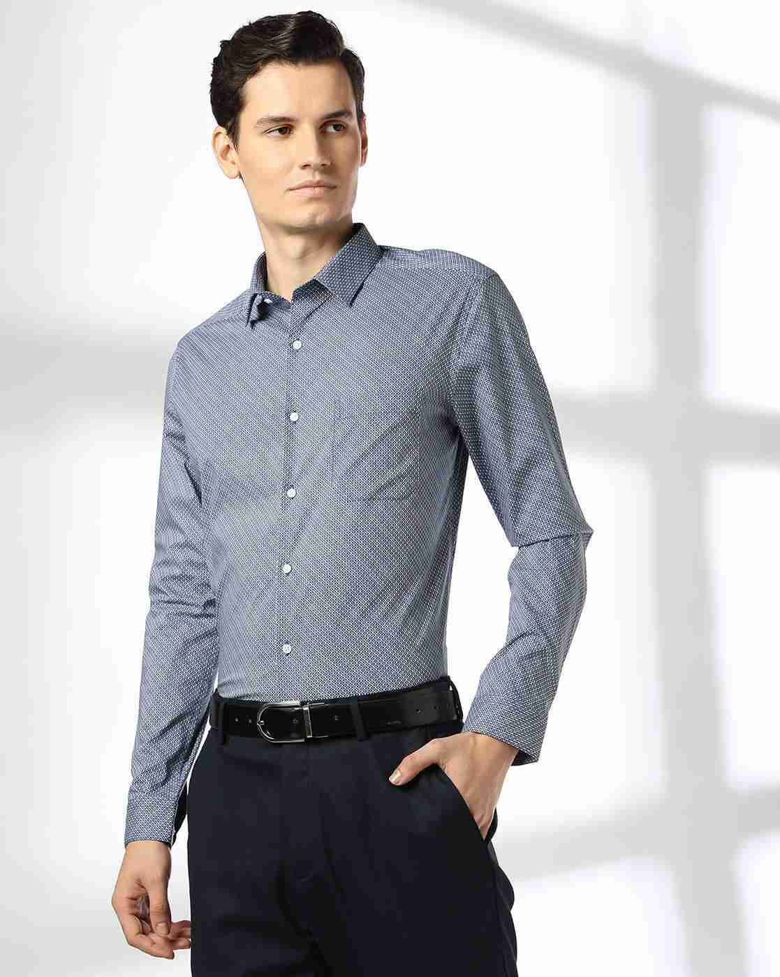 NETPLAY | Men Printed Slim Fit Shirt with Patch pocket|0
