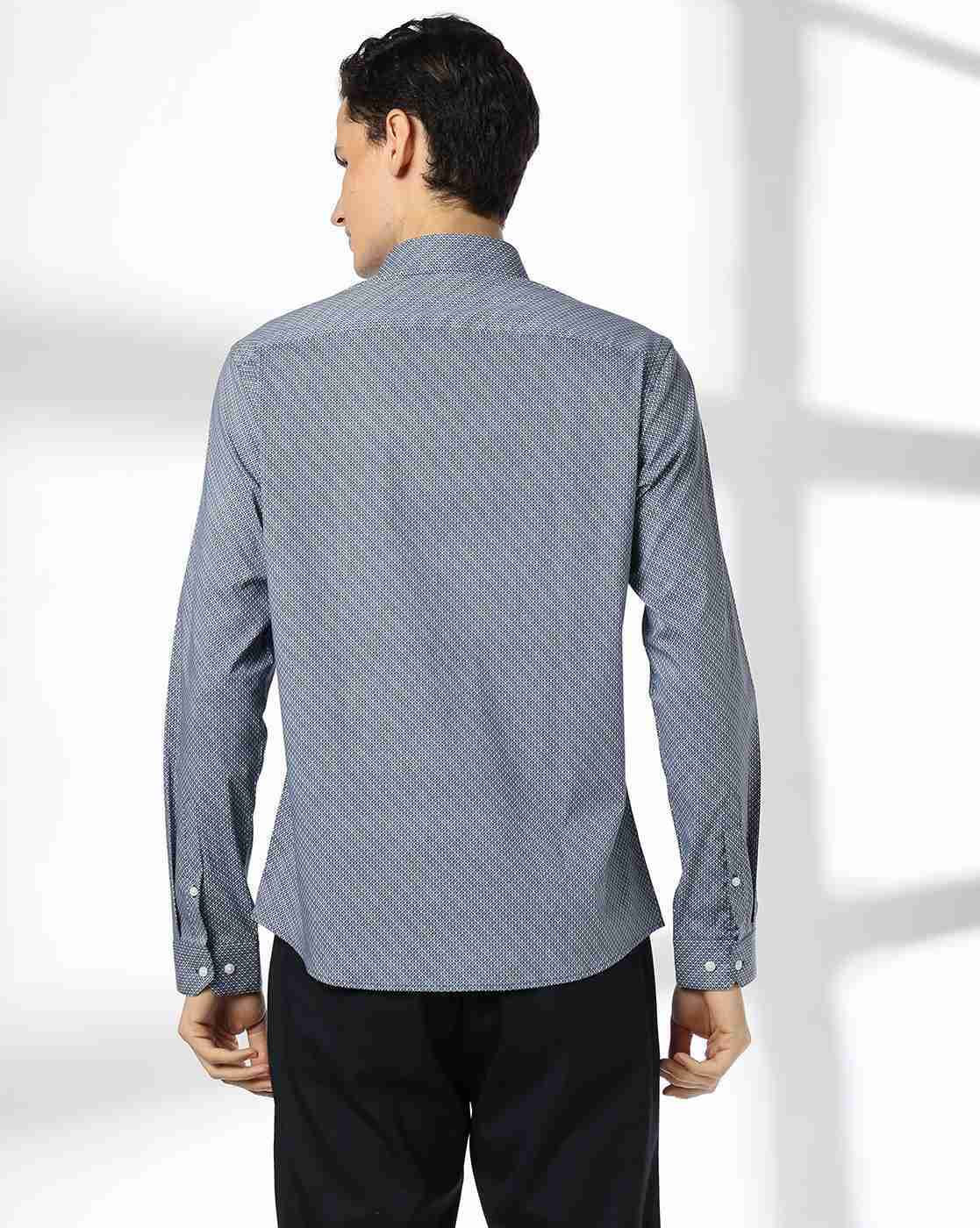 NETPLAY | Men Printed Slim Fit Shirt with Patch pocket|2