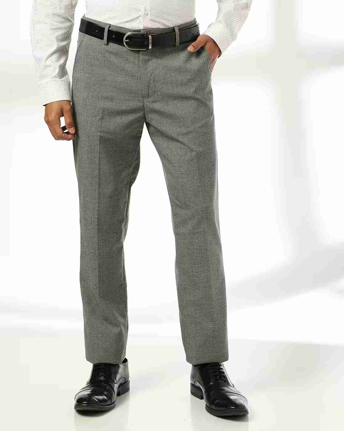 NETPLAY | Men Slim Fit Flat Front Trousers|0