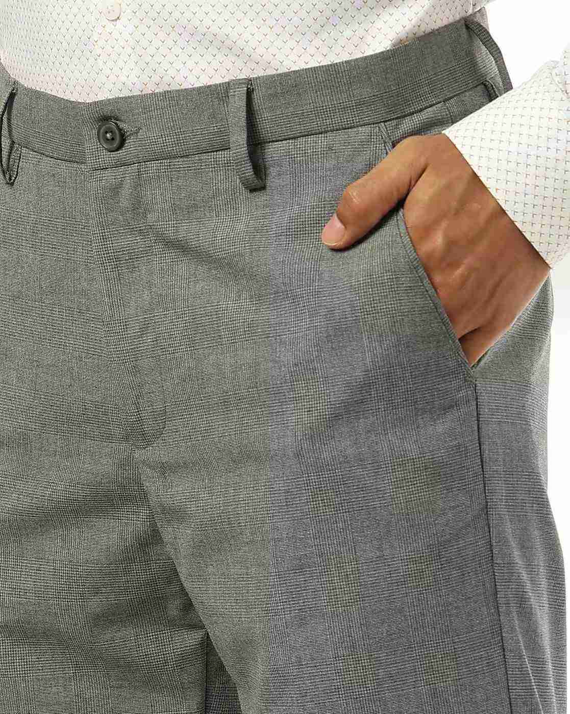 NETPLAY | Men Slim Fit Flat Front Trousers|3
