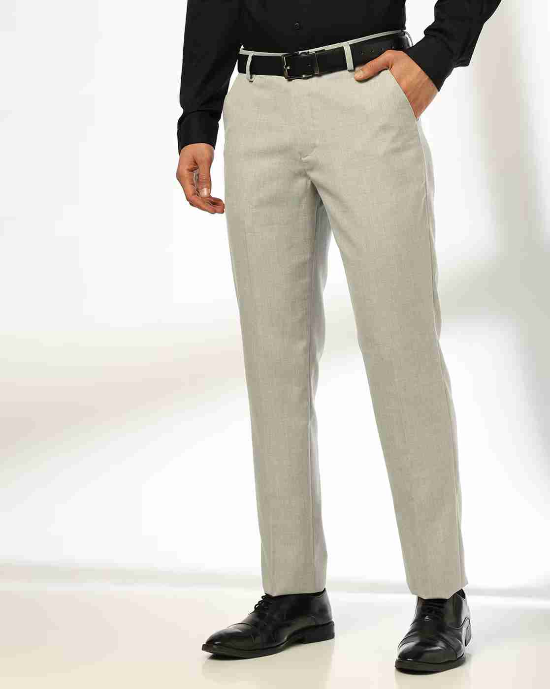 NETPLAY | Men Slim Fit Flat-Front Trousers|0
