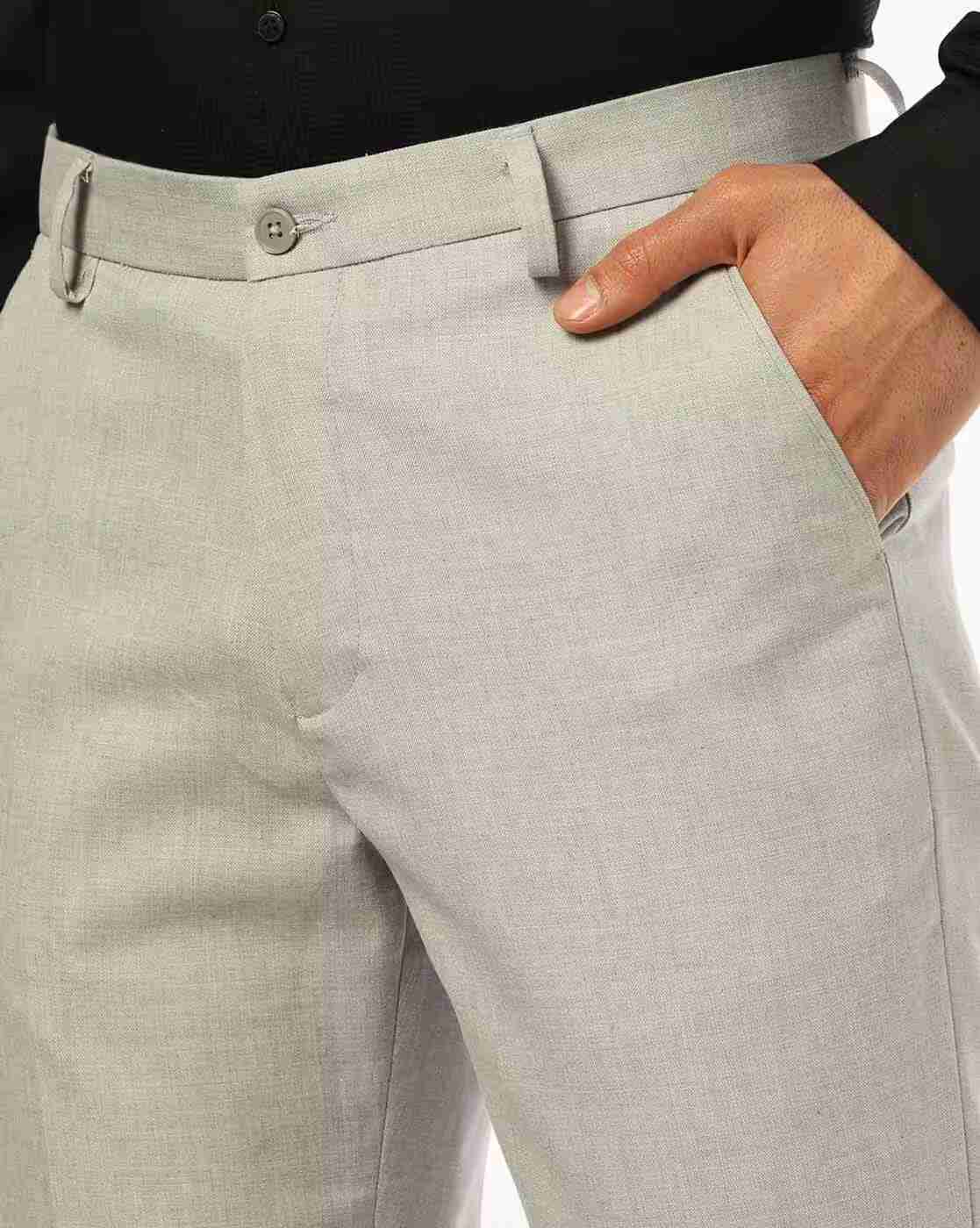 NETPLAY | Men Slim Fit Flat-Front Trousers|3