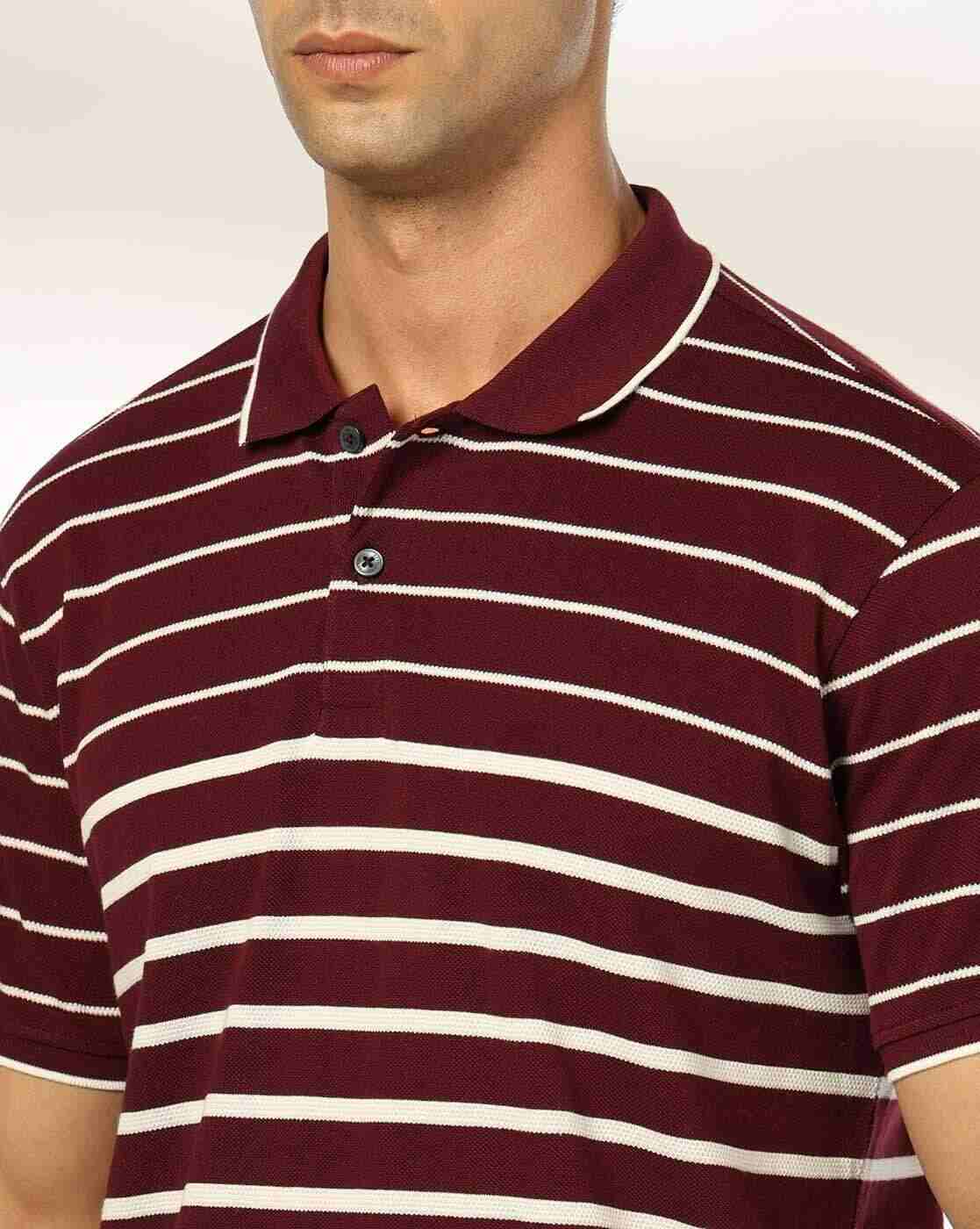 NETPLAY | Men Striped Slim Fit Polo T-Shirt|4