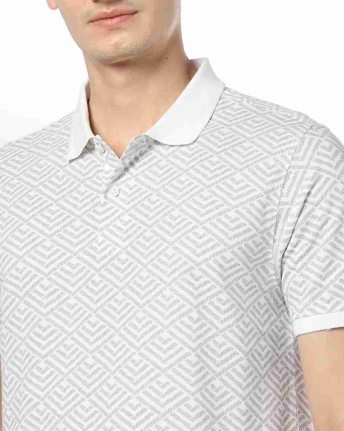 NETPLAY | Men Geometric Print Slim Fit Polo T-Shirt|4