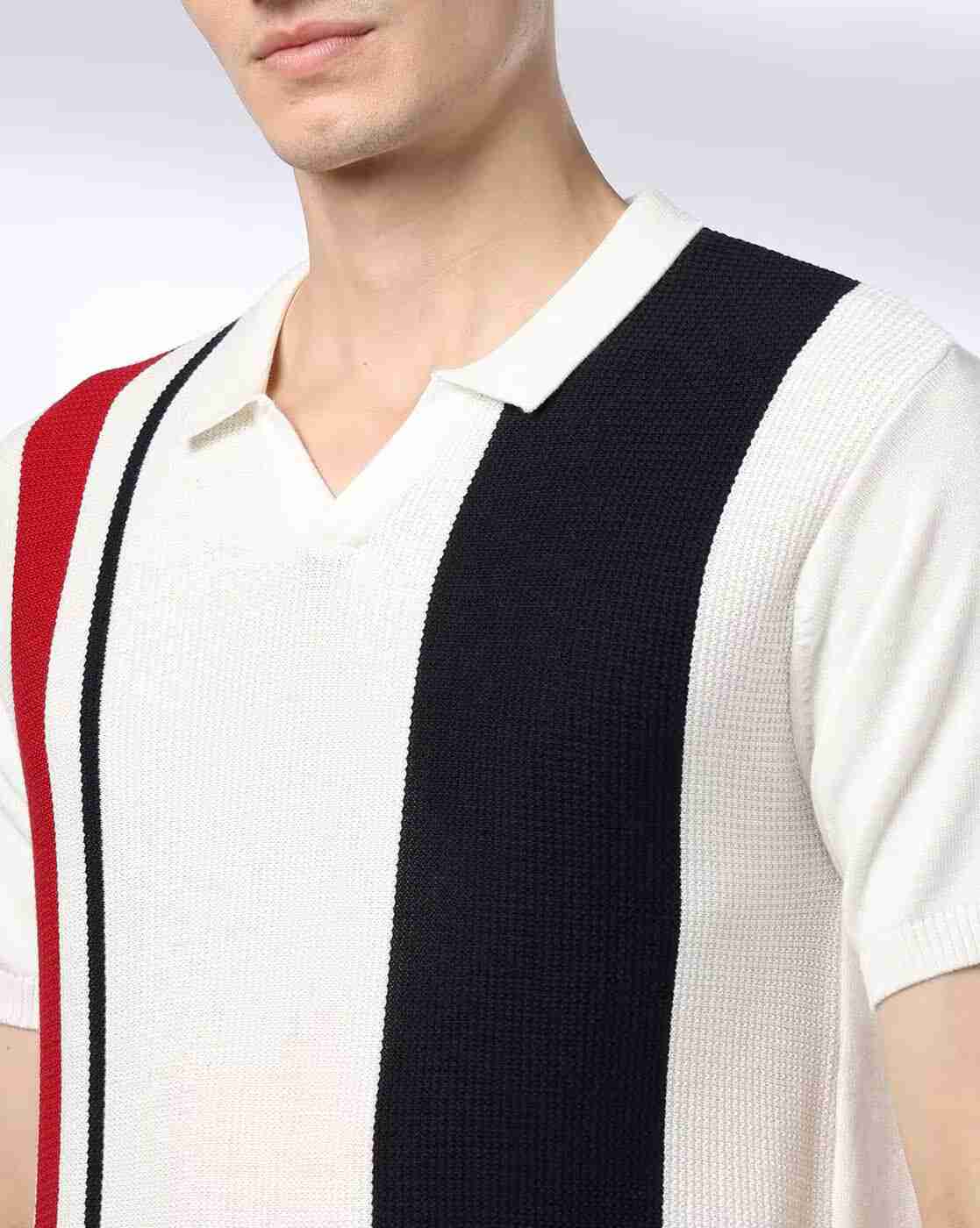 NETPLAY | Men Vertical Striped Slim Fit Polo T-Shirt|4