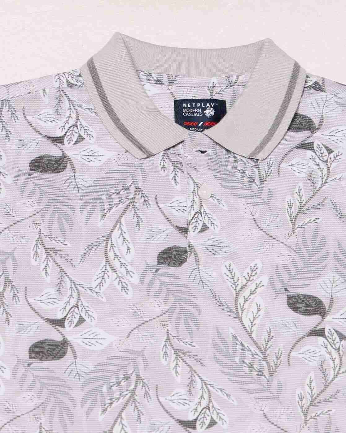 NETPLAY | Men All-Over Print Slim Fit Polo T-Shirt|5