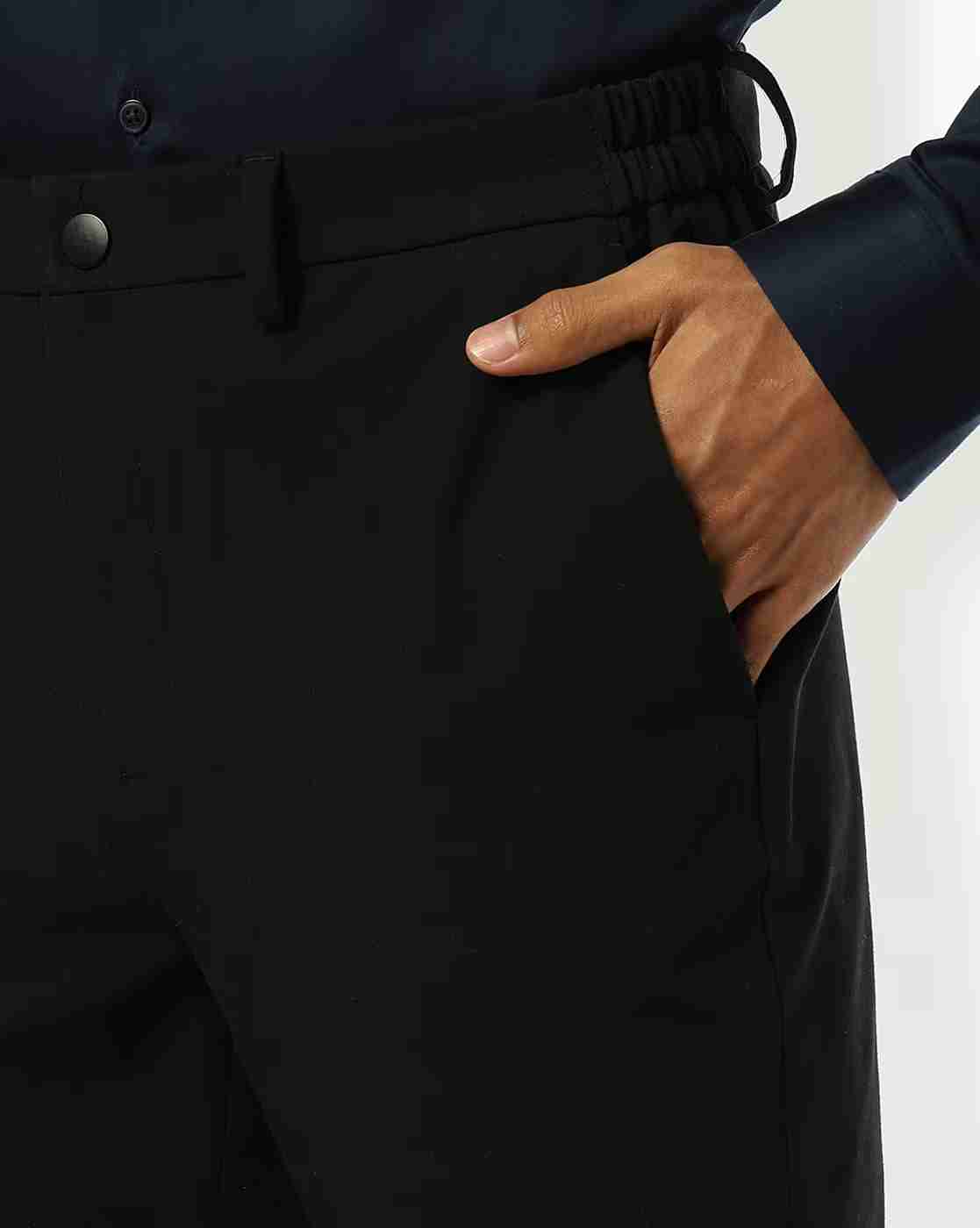 NETPLAY | Men Mid-Rise Slim Fit Flat Front Trousers|3